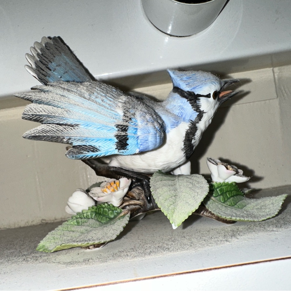 Lenox Blue and White Bird with Floral Accents